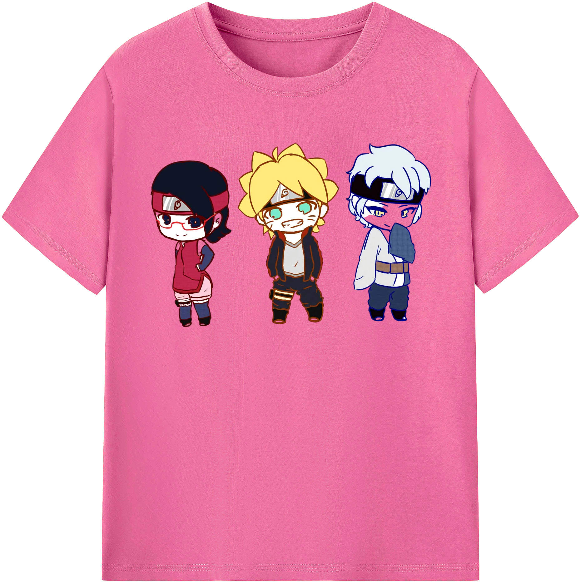 （画像用） NARUTO -ナルト- うずまき ボルト Uzumaki Boruto レディースカジュアルプリントTシャツ（綿100％）